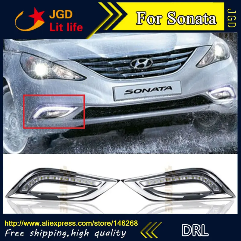 Бесплатная доставка! 12V 6000k светодиодный дневный ходовой светильник DRL для Hyundai