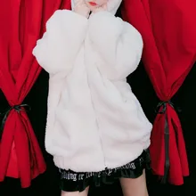 Новое поступление, горячая Распродажа, осенне-зимняя женская толстовка в японском стиле Харадзюку в консервативном стиле, черно-белое свободное модное пальто с длинным рукавом