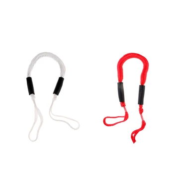 

2 Pieces Bungee Dock Lines 3.5ft 108cm Lengths Fit for Kayaks, Boats, Pontoon, Watercraft - White+Red