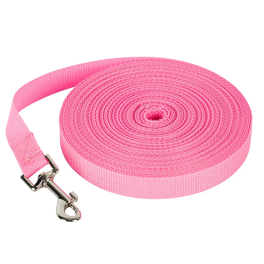 pink dog collar 1.2m-10m Longer Pet Leashes Rope Outdoor Training Running Dog Leash Belt PP Dogs Lead For Chihuahua Small And Large Dog Product dog collar with name