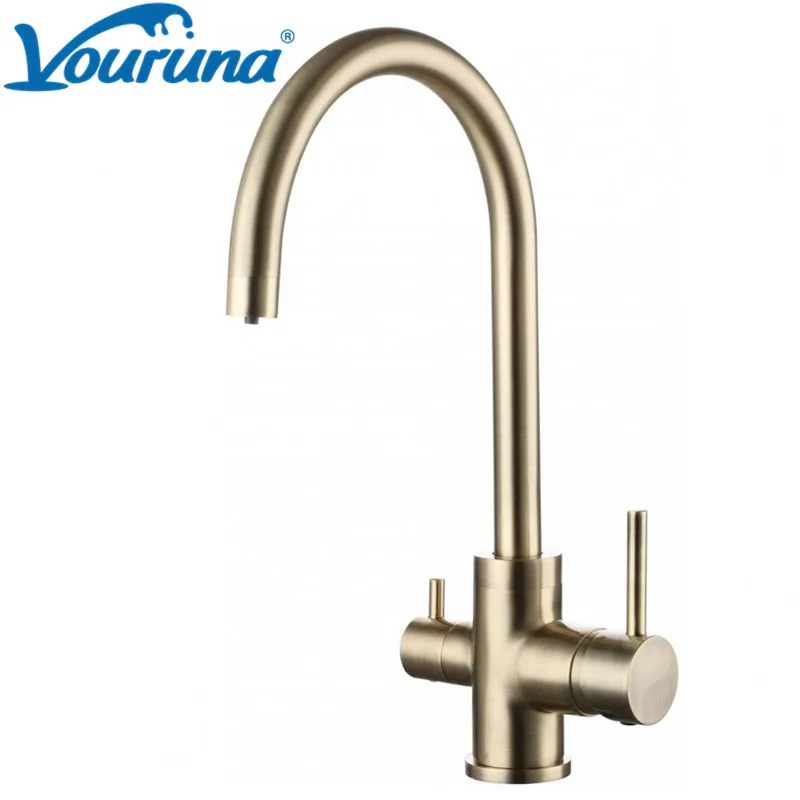 Vouruna Drinking Water Sink Mixer Three Way Kitchen Faucet Tri