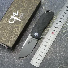 CH3005 складной нож AUS-8 лезвие шарикоподшипники Титан+ углеродное волокно Ручка Кемпинг Охота Карманный фрукты Ножи EDC инструменты