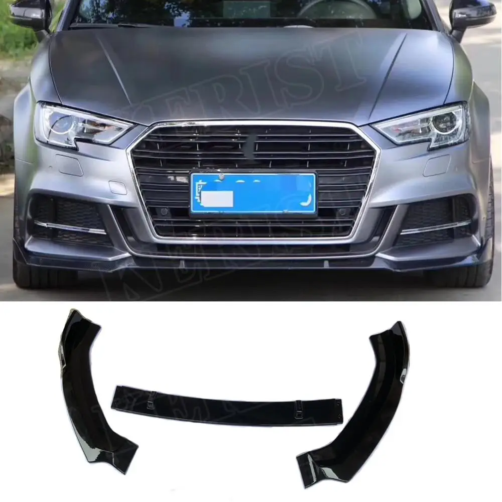 Передний разветвитель бампера A3 ABS для Audi S3 и S-LINE хэтчбек 2017-up не подходит седана |