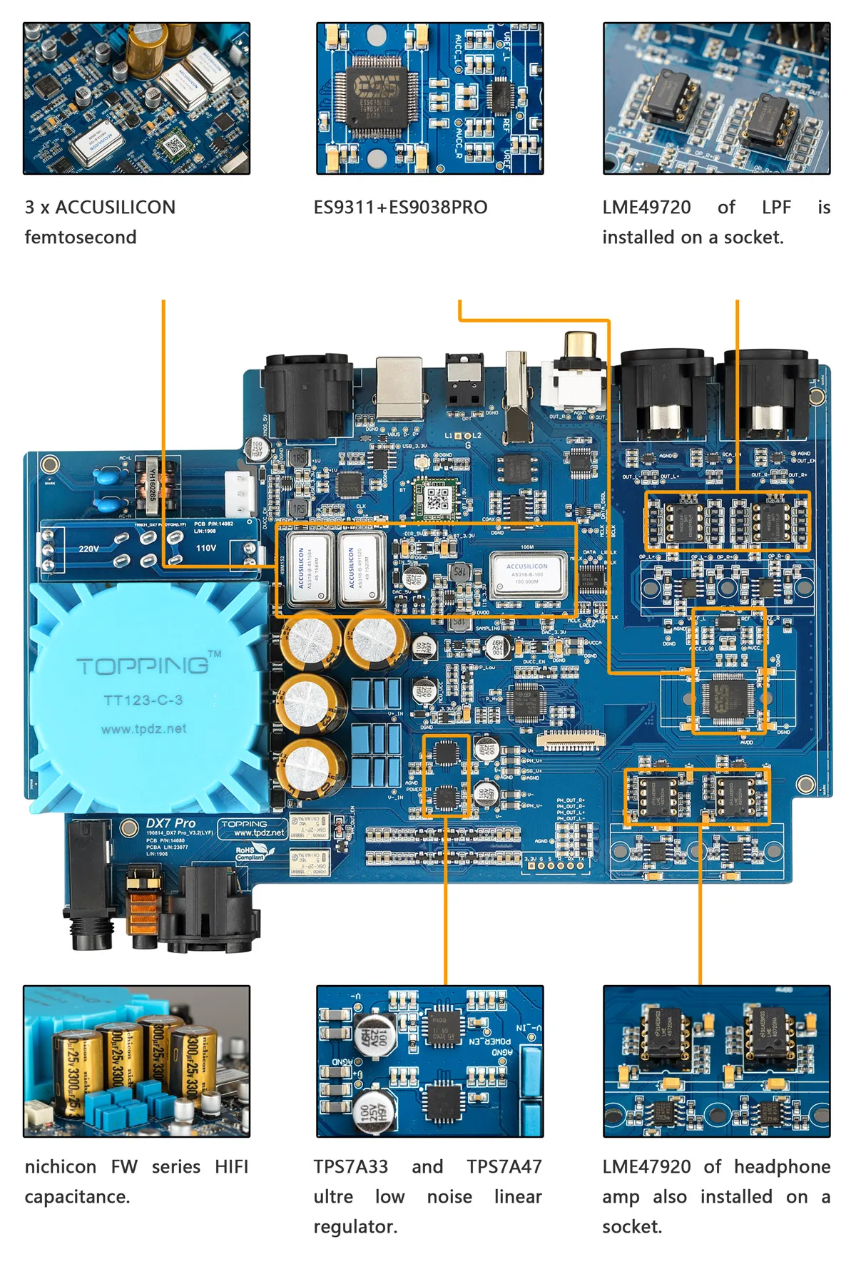 Топ DX7 Pro ES9038PRO поддержка DSD1024 32 бит 768 кГц Bluetooth 5,0 LDAC Hi-Res аудио ЦАП и усилитель для наушников