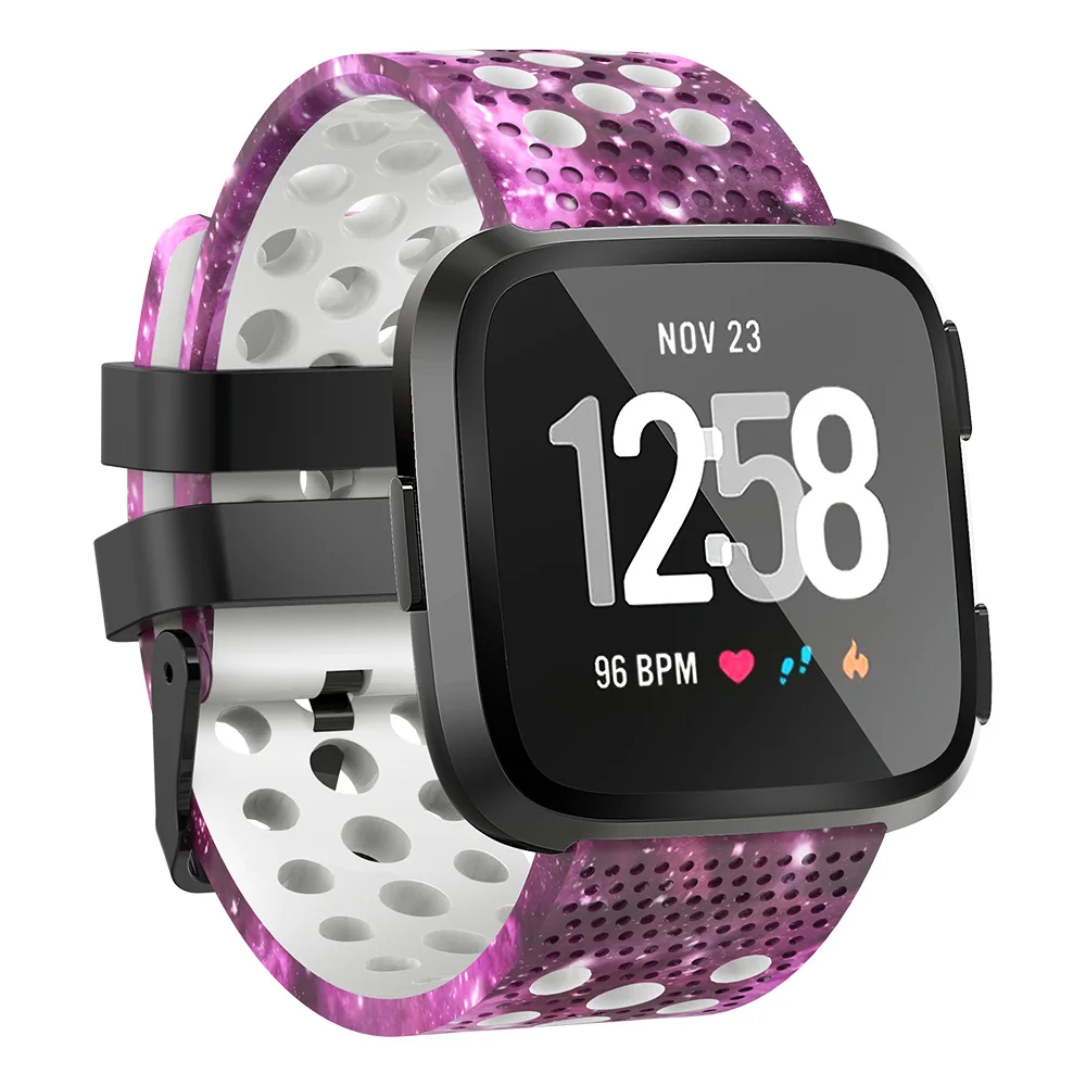 Honecumi для Fitbit Versa/versa 2 более красочный сменный ремешок для часов дышащие с отверстиями Смарт-часы спортивный браслет аксессуары для путешествий - Цвет: 11