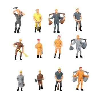 

50 PCS Plastic 1:42 Railway People Figurines Model People Figurine Set DIY Scene Accessories Gifts for Kids