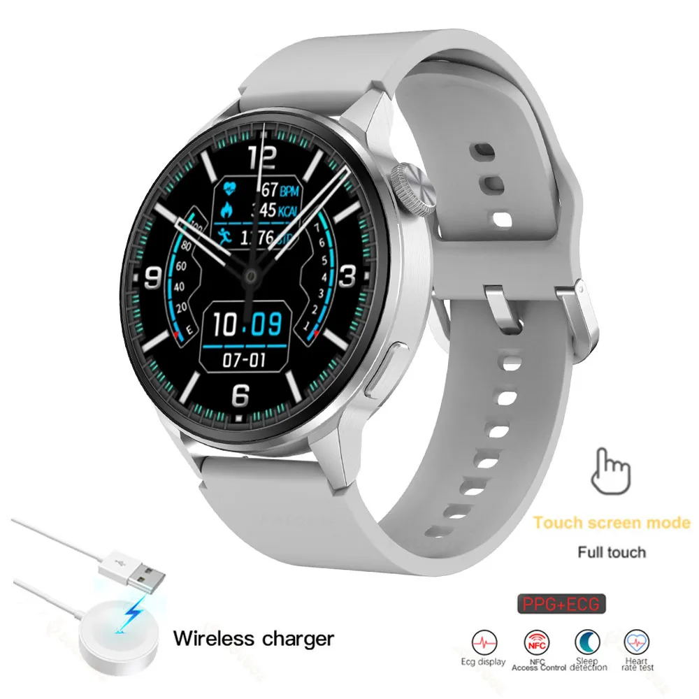 2022 NFC Smart Watch Men Bluetooth Call Sport GPS Track Watch Wireless Charging Custom Dial Heart Rate ECG Smartwatch For Xiaomi 