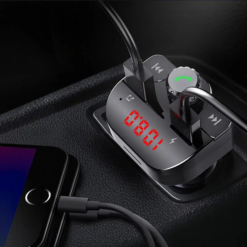 AOZBZ Bluetooth fm-передатчик HD Автомобильный MP3-плеер двойной USB автомобильный fm-передатчик Hands-free mp3 вызов без потерь звук качественный игрок