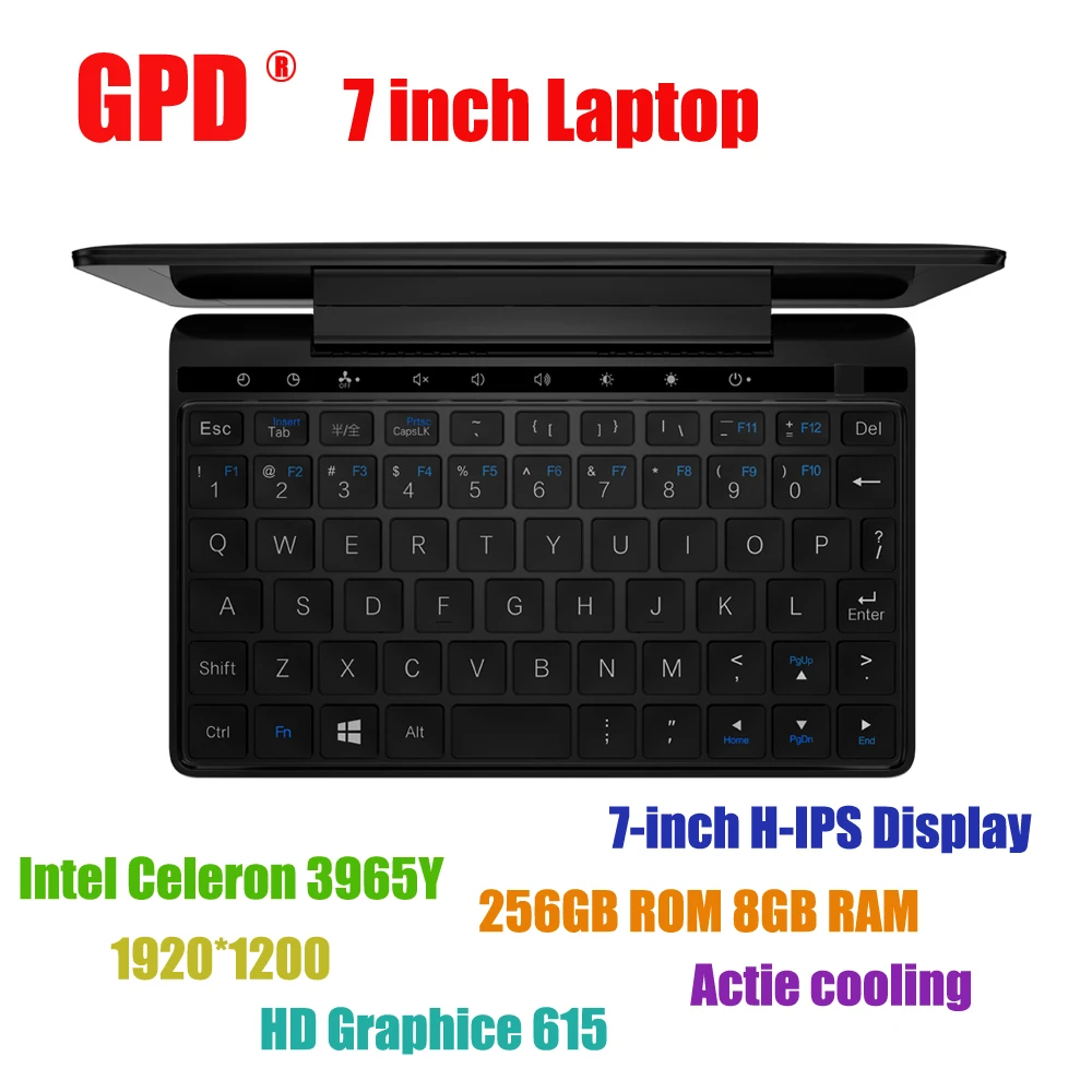 GPD Pocket 2 Pocket2 Mini PC 8 Гб 256 ГБ 7 дюймов сенсорный экран мини ПК карманный ноутбук Intel