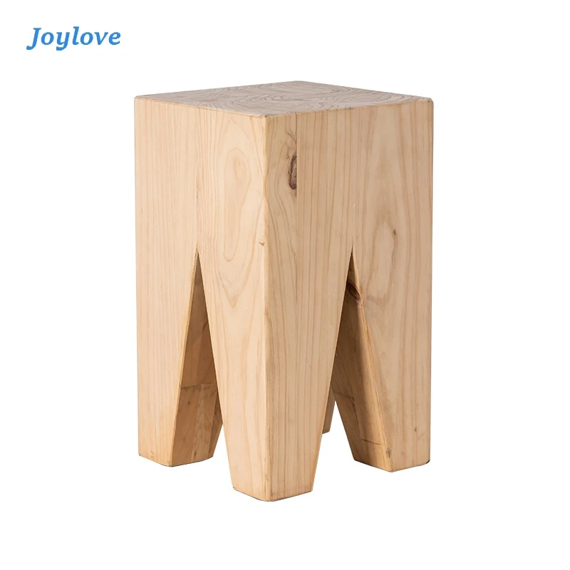 

Joylove Decorative Wooden Pier Coffee Table Ins Wind Creative Wooden Pier Log Stump Stake Log Art Stool
