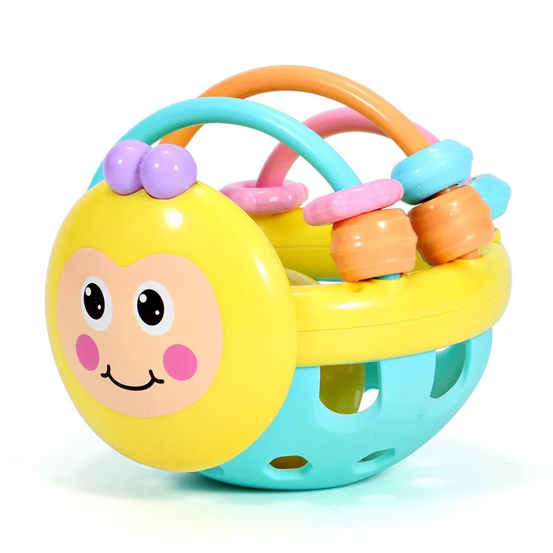 

Smartbabyme Toys Baby Rattles Cars Soft Plastic Baby Teether Hand Grasping Ball Early Educational GiftHand Bell Baby Toys 0-12M