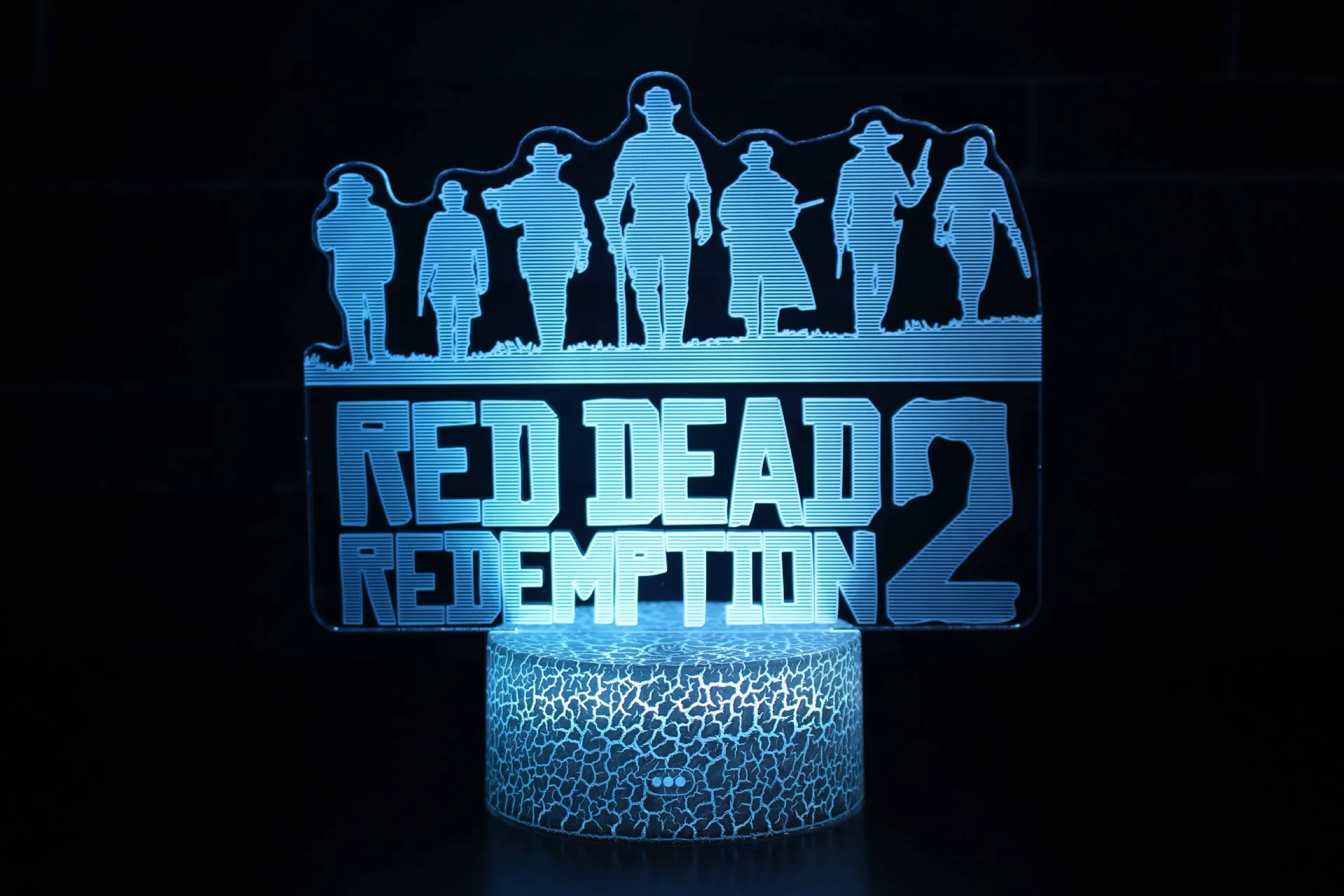 Светодиодный ночник серии Red Dead Redemption 3D с пультом дистанционного управления, цветной сенсорный креативный KT-C светильник