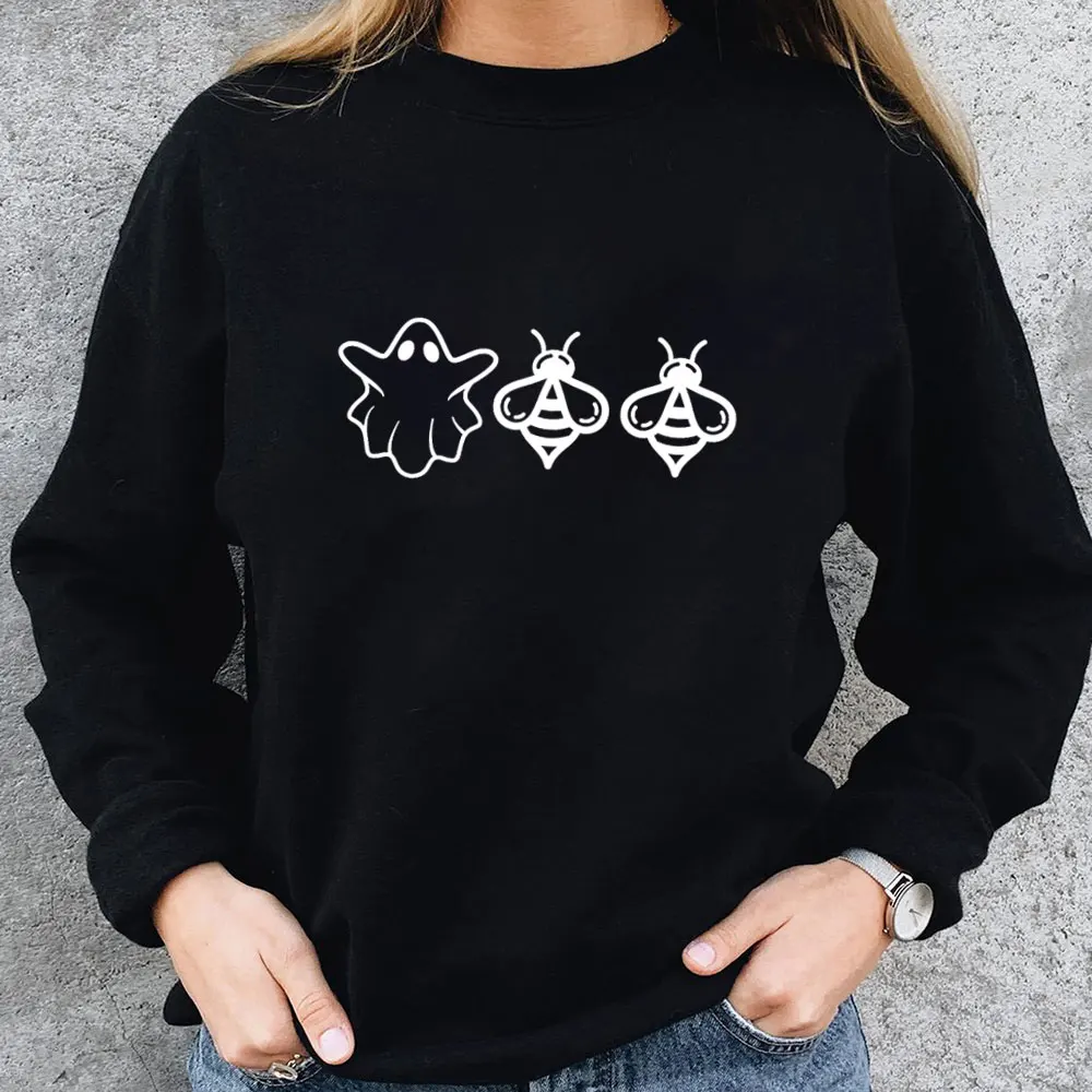 

Свитшот женский Повседневный из 100% хлопка с длинным рукавом и графическим принтом