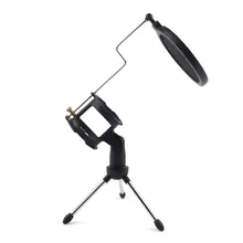 Микрофон штатив Стенд складной настольный держатель микрофона с ударным креплением Микрофон Держатель клип для поп-фильтра