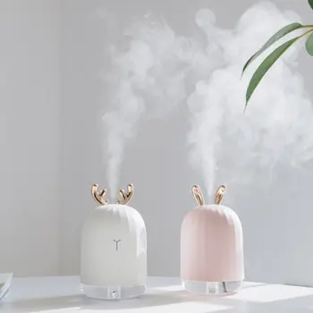 

220ML Ultrasonic Air Humidifier Aroma Essential Oil Diffuser For home Car USB Fogger Mist Maker with LED Night Lamp Rabbit shape