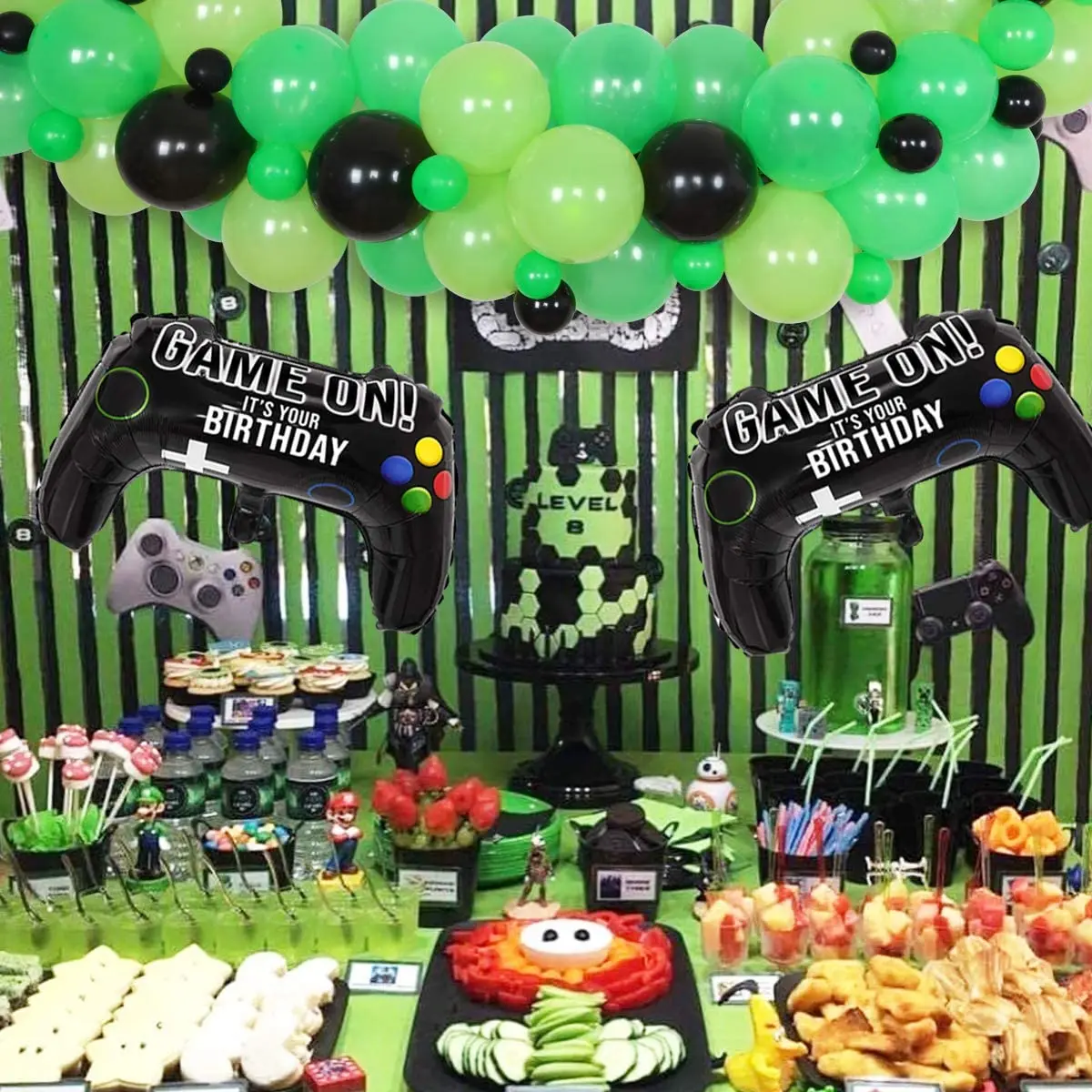 Video Game Decoration Birthday  Games Birthday Party Decorations -  Birthday Party - Aliexpress