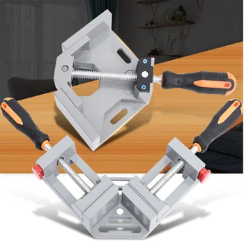 

EASY-Aluminum Single Handle 90 Degree Right Angle Clamp Angle Clamp Woodworking Frame Clip Right Angle Folder Tool