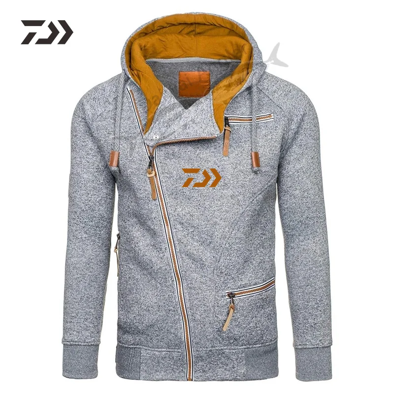 Daiwa Fishing Jacke, Мужская зимняя толстовка, теплая толстовка с капюшоном, пальто, куртка, верхняя одежда, свитер, топы, мужская спортивная одежда для рыбалки