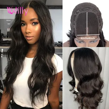 

4x4 Lace Closure Wig Straight 28 30 inch Lace Front Human Hair Wigs PrePlucked Transaprent Lace Frontal Wig 28Inch Peruvian Wig