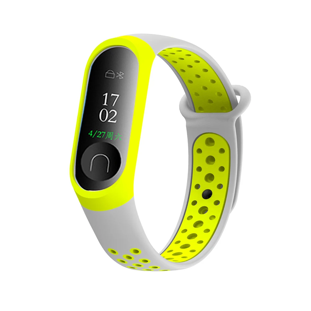 7 Для Xiaomi Mi Band 3 4 ремешок для часов спортивный стиль сменный ремешок для часов водонепроницаемый силиконовый кронштейн для Xiaomi Mi 3 4 серии - Цвет: 7