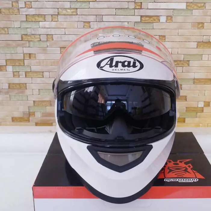 Для Arai Полный мотоциклетный шлем маленькие солнцезащитные очки двойные линзы шлем для мужчин и женщин рыцарский шлем безопасный мотошлем