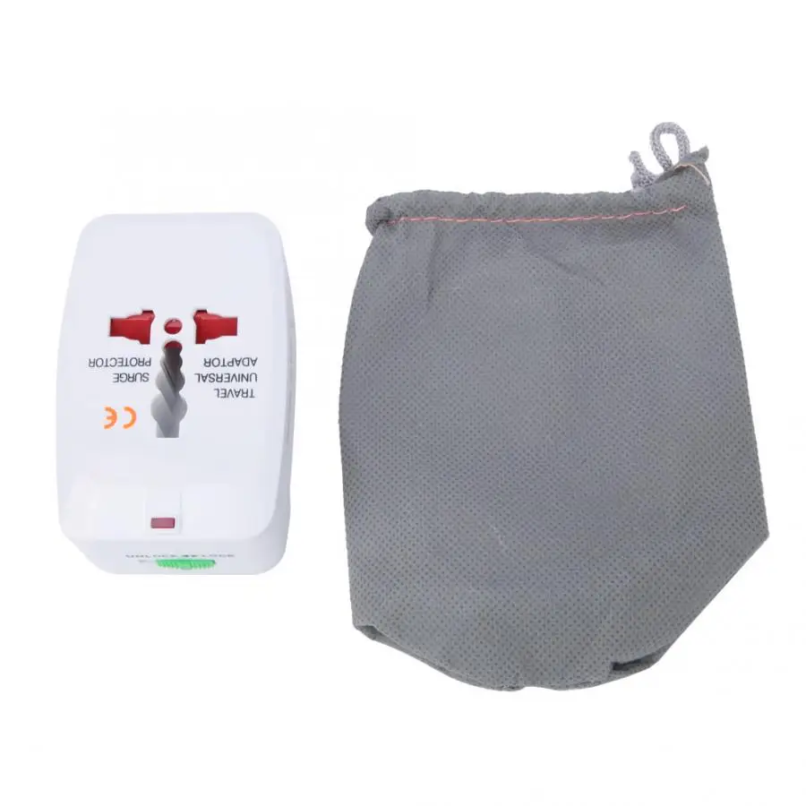 AC 100~ 240V 10A огнестойкий ABS одиночный USB Международный дорожный адаптер питания