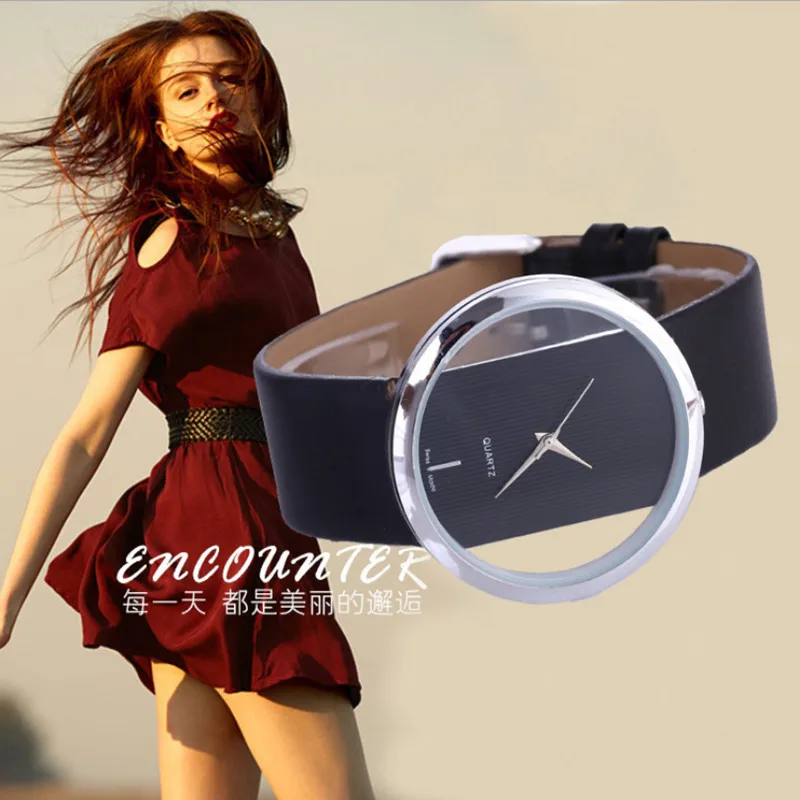 

Top Leather Quartz Watch Lady Watches Women Luxury Antique Stylish Round Dress Watch Relogio Feminino Montre Femme