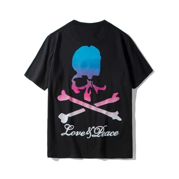 

High quality NEW 2019ss Summer MMJ Big Skull Printed Men Women Cotton T shirts Short sleeve Hip hop streetwear tees