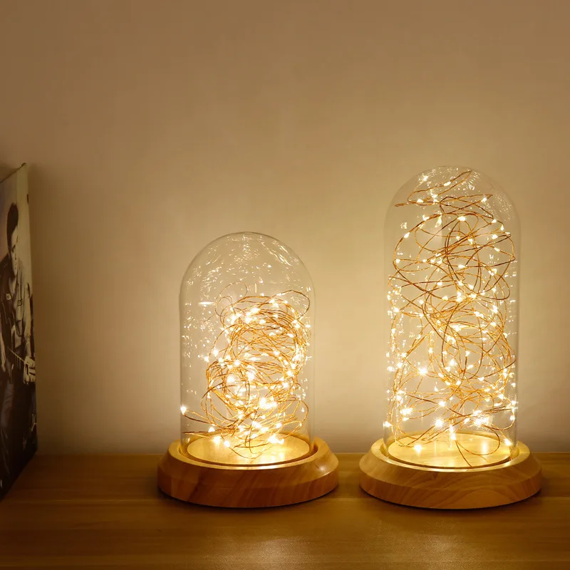 

Small Night-light Dormitory Northern Europe Solid Wood Romantic Less Female Stars Cozy Baby's Breath Ins Wind Desk Lamp