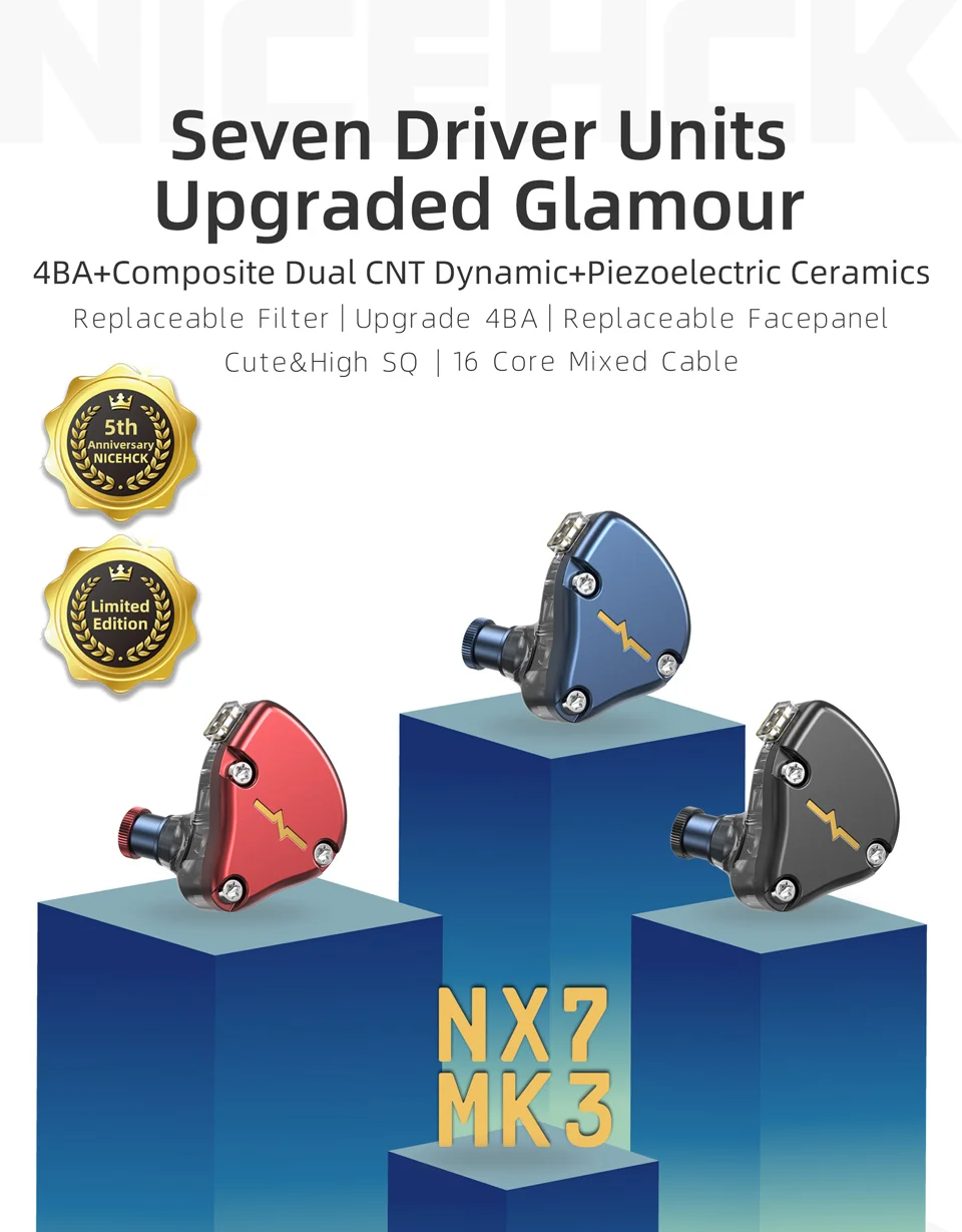 Nicehck nx7 mk3 7 unidades de motorista