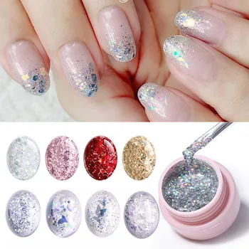 

UR SUGAR Glitter UV Gel Nail Polish Shining Platinum Gel Varnish Semi Permanent Hybrid Nail Enamel Soak Off UV Gel Lacquere Led