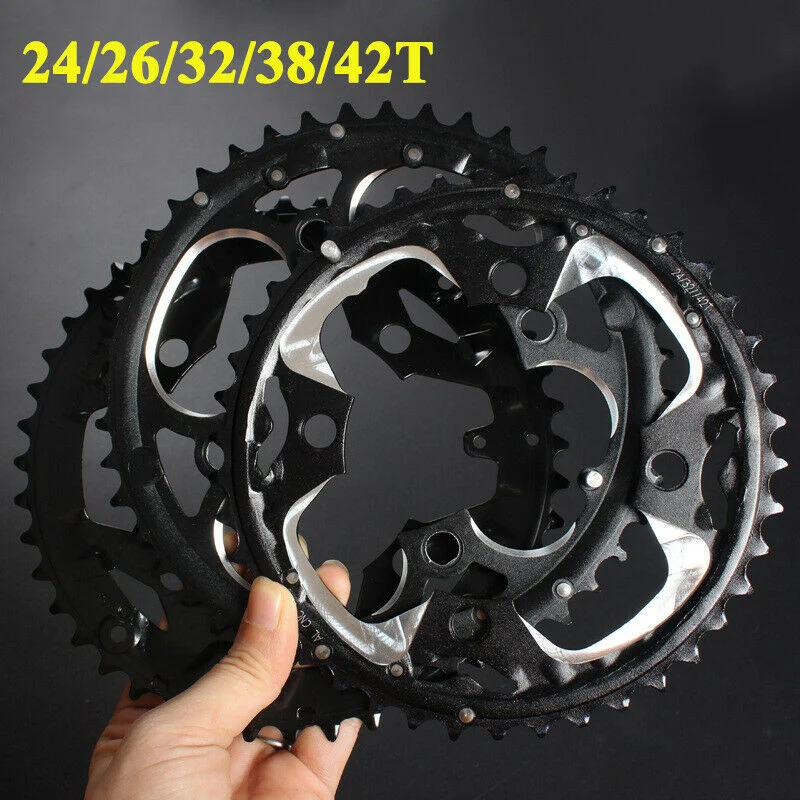 MTB Chainirng 104/64BCD 24/26/32/38/42T двойной/тройной Скорость звездочка цепной передачи шатун для горного велосипеда велосипед Запчасти для Shimano диаметра окружности болтов