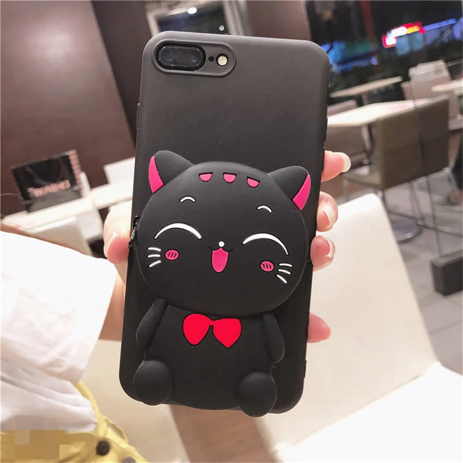 B Cat Bag Чехол-Кошелек с 3D рисунком Минни Ститч Медведь силиконовый чехол для samsung Galaxy J2 Pro J5 Prime J2 J7 Prime мягкий чехол для телефона - Цвет: B Cat Bag
