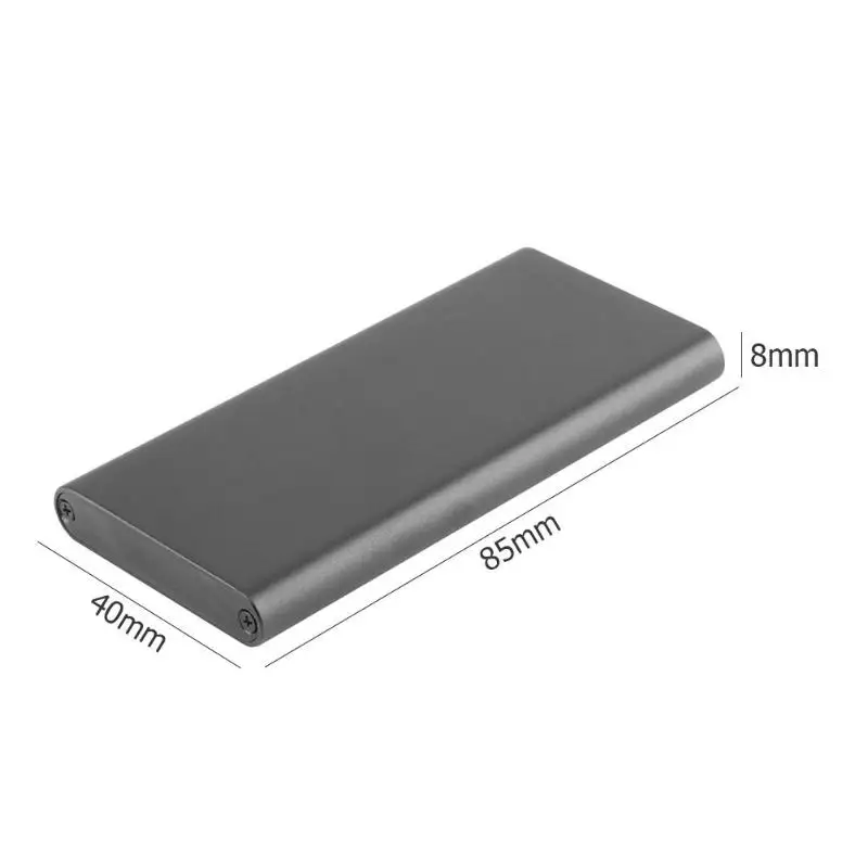Алюминиевый HDD коробка USB3.1 type-C к MSATA SSD Внешний корпус SSD жесткий диск Корпус 10 Гбит/с Hign-speed для Windows SE/ME/2000