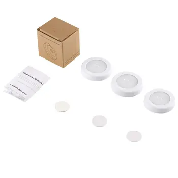 

3pcs Motion Sensor 6 LED Night Light for Kids Stick-Anywhere Wall Light for Halloween Hallway Closet Stairs Bathroom Lights