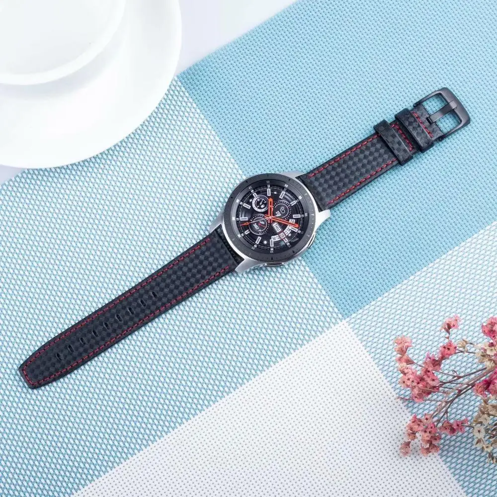 22 мм текстурированный ремешок из углеродного волокна для samsung Galaxy Watch 46 мм/gear S3 классический Frontier smartwatch кожаный браслет ремешок для часов