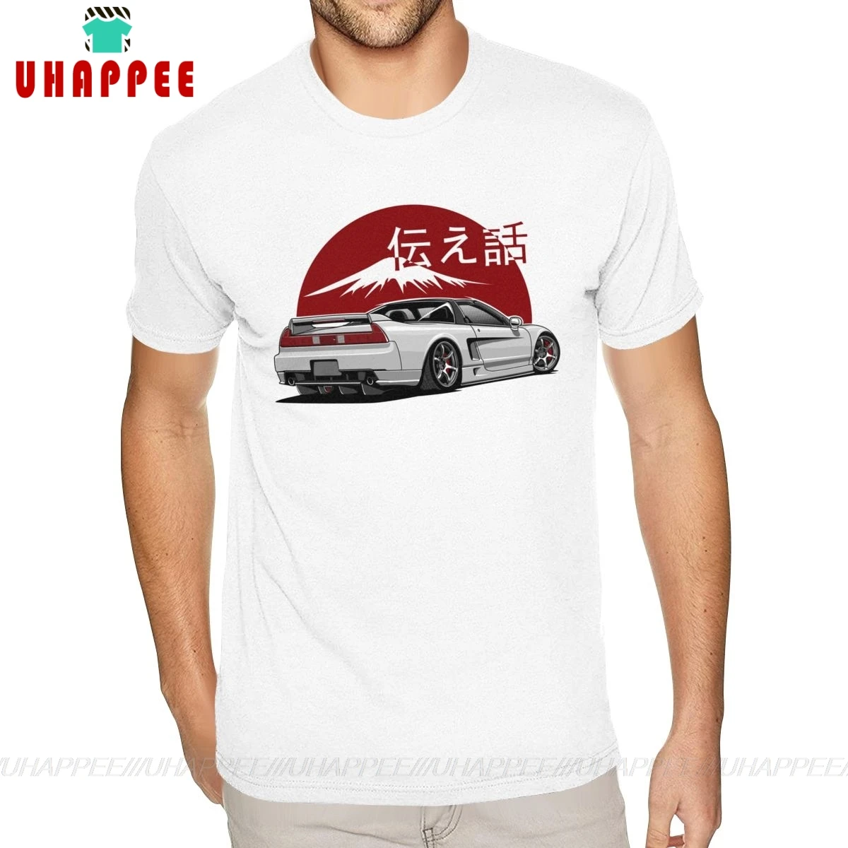 Футболки JDM гонка из натурального хлопка с коротким рукавом и круглым вырезом для