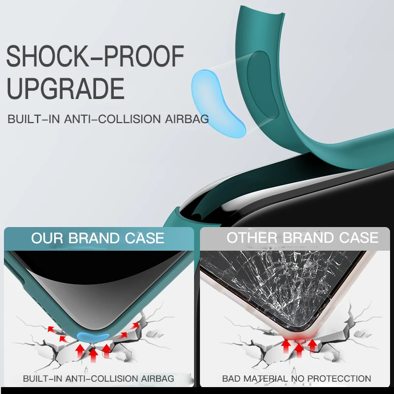 Shockproof Hybrid Clear Matte Soft Phone Case