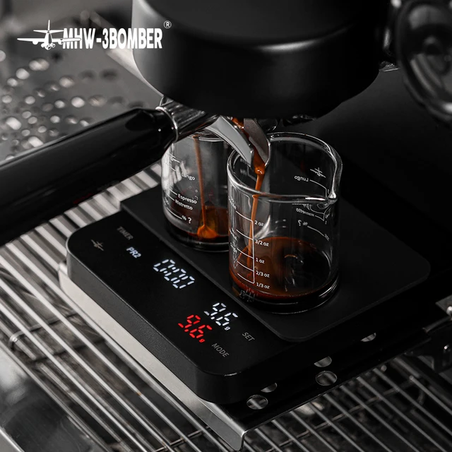 Mhw-3Bomber Black Box Coffee Scale 2Kg Barista Kiegészítők Mérlegelő Szerszámok Konyhai Sütés Eszpresszó Csepp Kávé Készülékek - Image 3