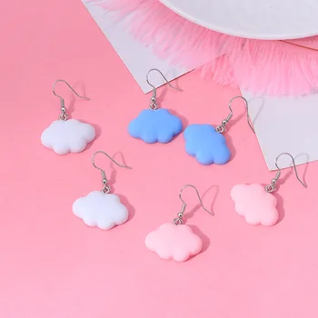 

Simple Style Cute Cloud Dangle Earrings for Women 3 Color Sweet Girl Ear Hook Jewelry Birthday Party Gifts Brincos