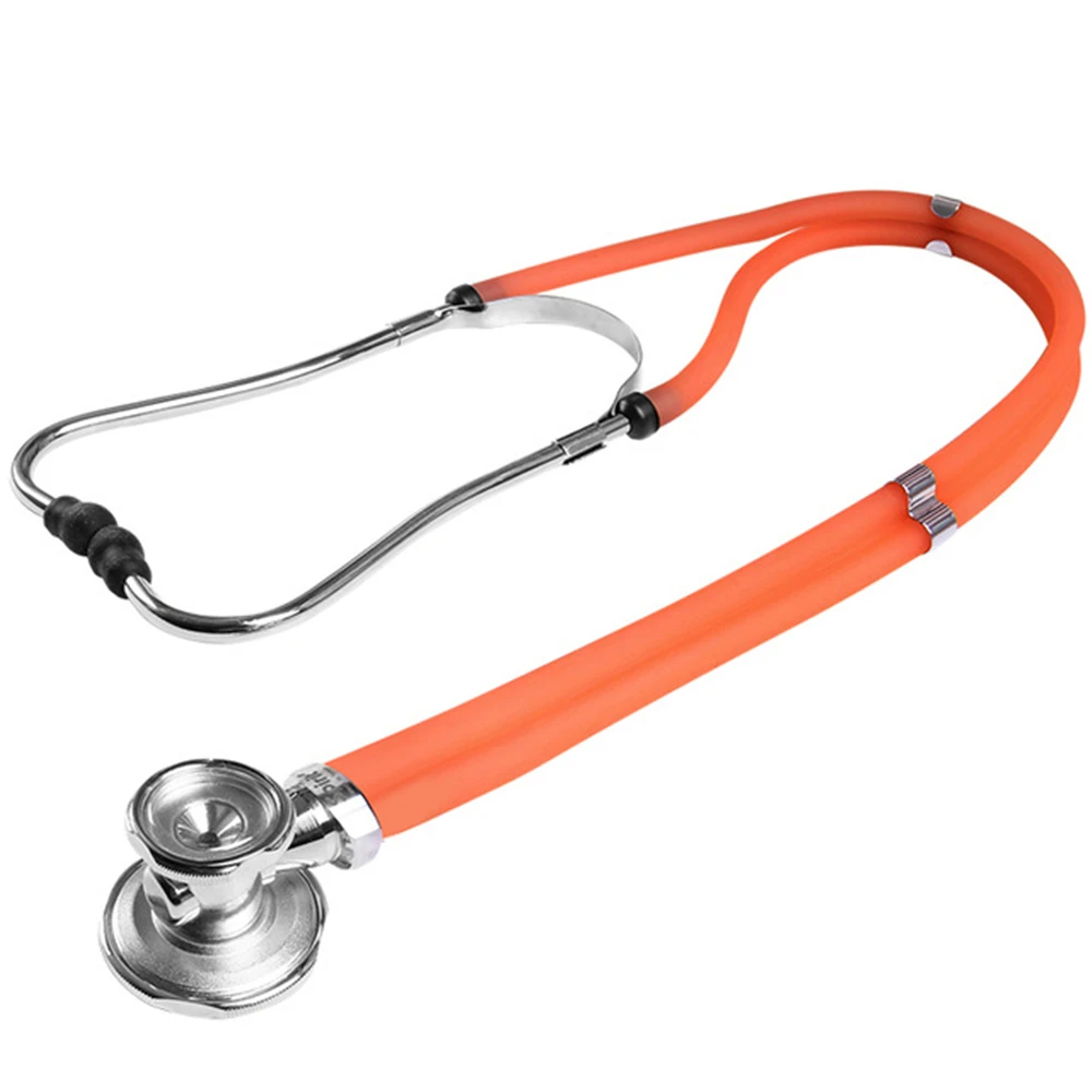 Spirit Cardiology Двухтрубная многофункциональная двойная головка профессиональный стетоскоп угловой сплав слушать фетальное сердце медицинские устройства - Цвет: Orange