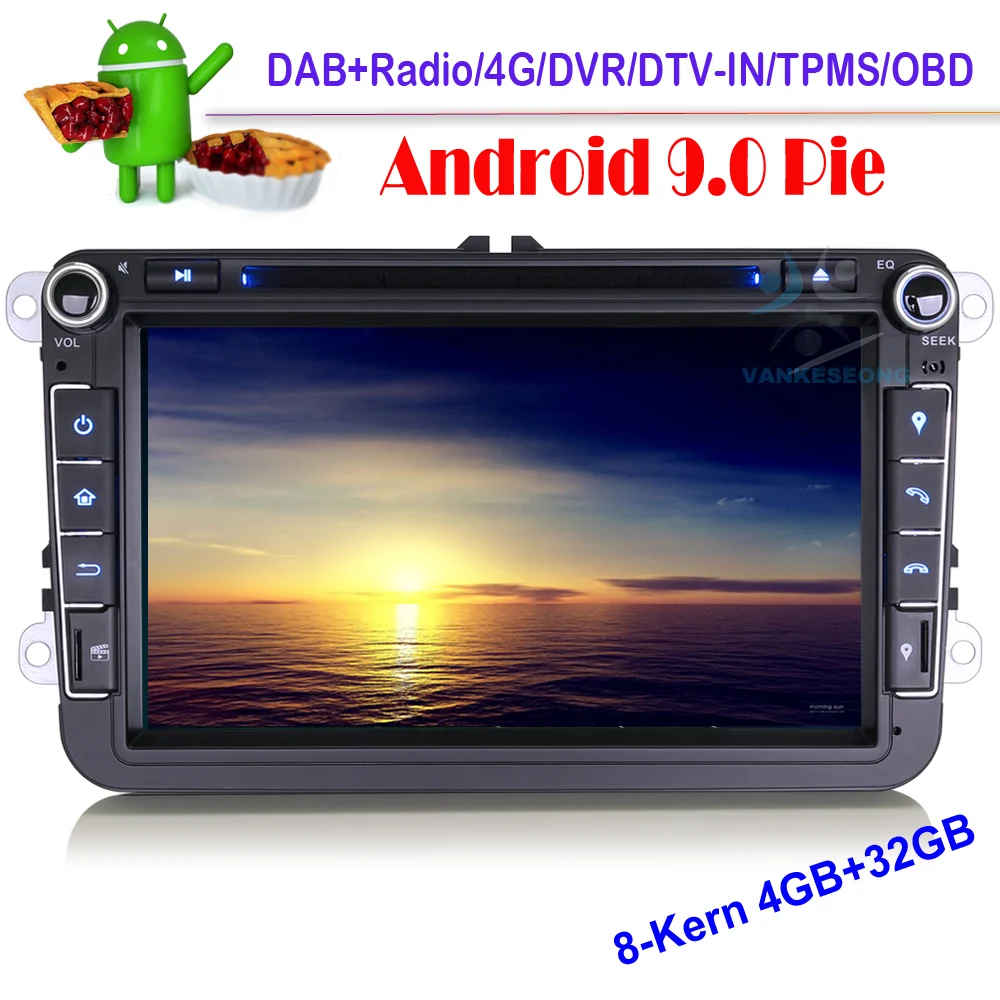

8" Car DVD GPS Navi Android 9.0 DAB Car Radio for VW Multivan T5 Passat B6 B7 RNS510 Golf MK5 MK6 Bluetooth Wifi Autoradio RDS