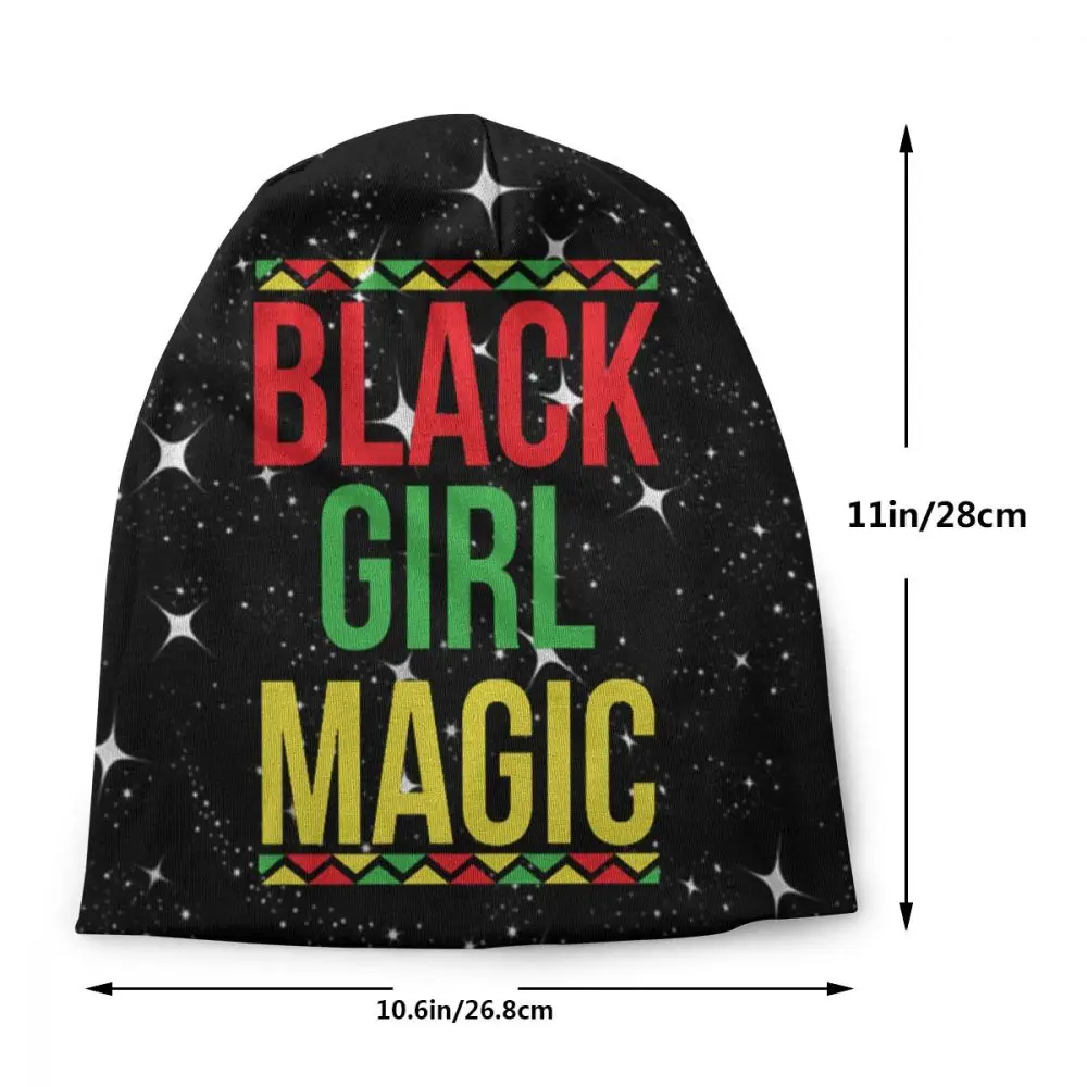 Black Girl Magic унисекс взрослая Повседневная шапочка зимняя теплая вязаная Лыжная шапка с рукавом Skully Beanies