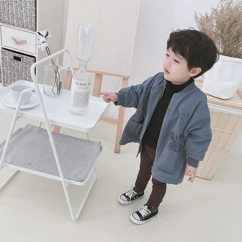 Children's Autumn Winter Korean Boys and Girls with Fleece Overcoat Thickened Jacket Coat kids jacket