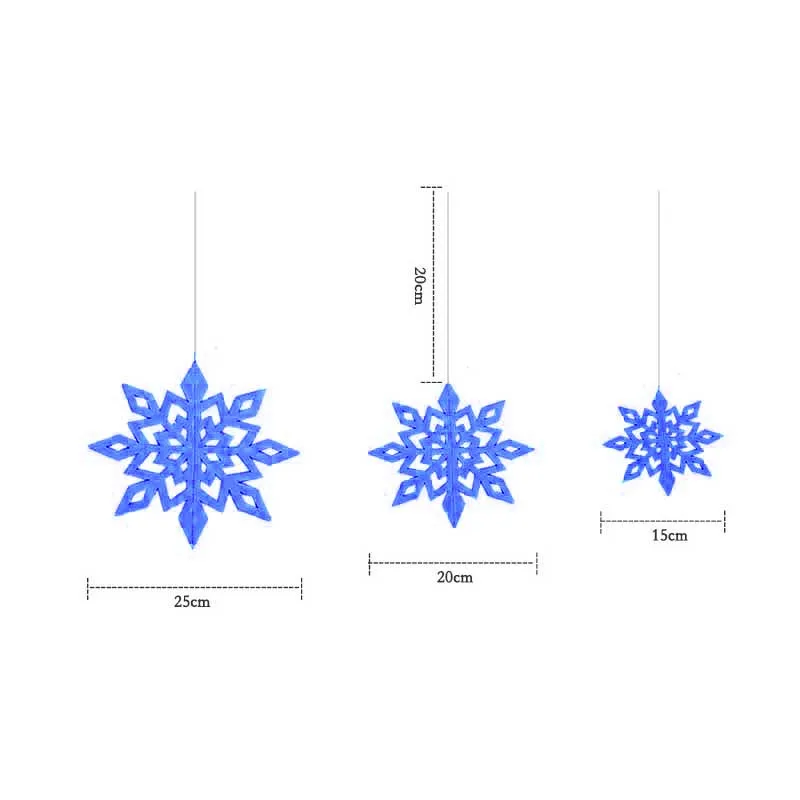 Natal Merry Christmas Висячие белые снежные фольга Swirl баннер гирлянда Рождественские украшения для дома новогодние вечерние Navidad Kerst - Цвет: 6pcs pendant 6