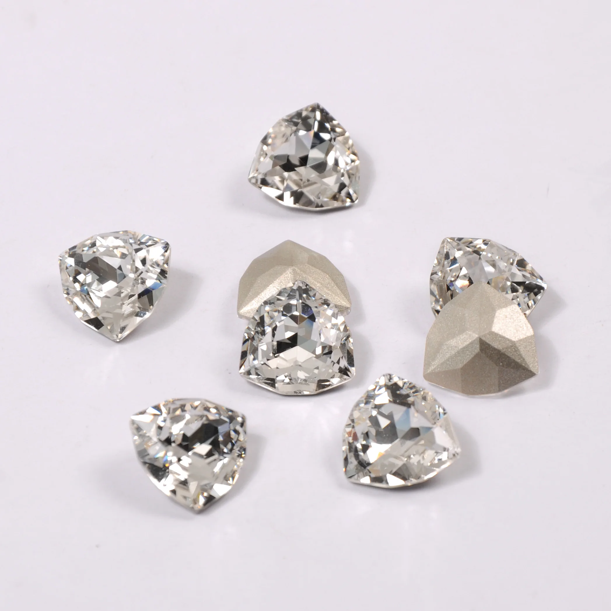 Superklare Ornament-Accessoires, Fancy Stones, Trilliant-Glassteine mit Krallenfassung zum Nähen für Kleidungsstücke, für Handarbeiten und Gymnastikanzüge – Detail 3