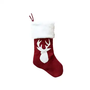 

Christmas Gift Candy Bag Cloth Stocking Sack Xmas Noel Decorations for Home Natal Navidad Sock Christmas Tree Decor