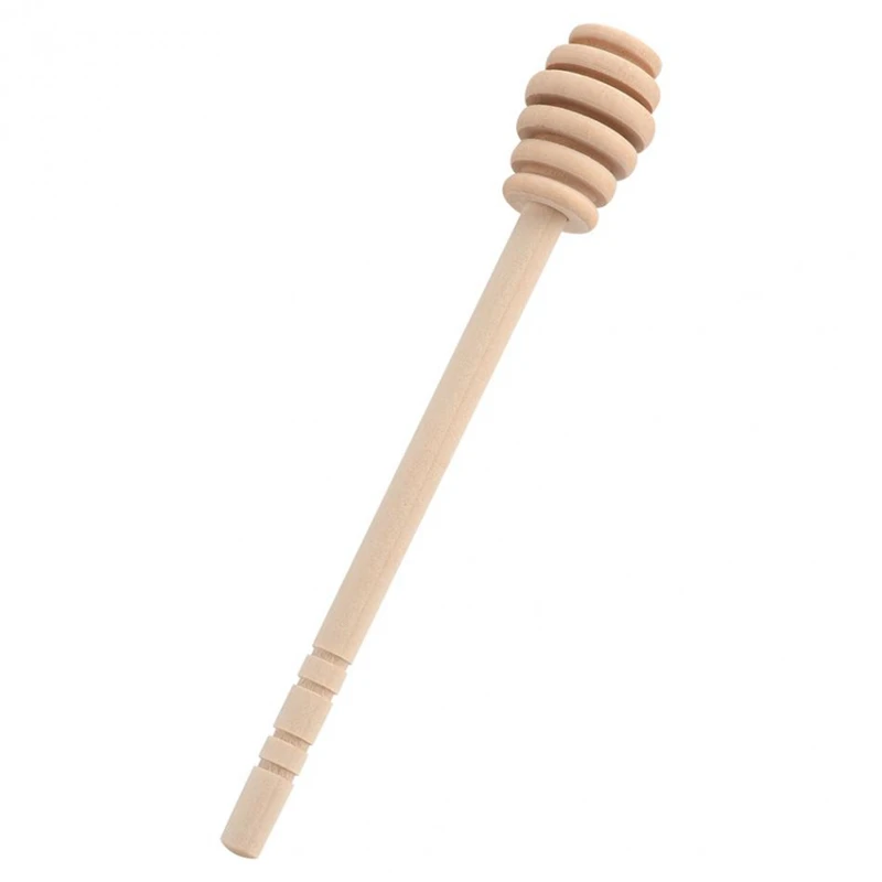 50Pcs Long Handle Wood Honey Spoon Mixing Stick Dipper Honey Extractor for Honey Jar Coffee Milk Tea Supplies Kitchen Tools