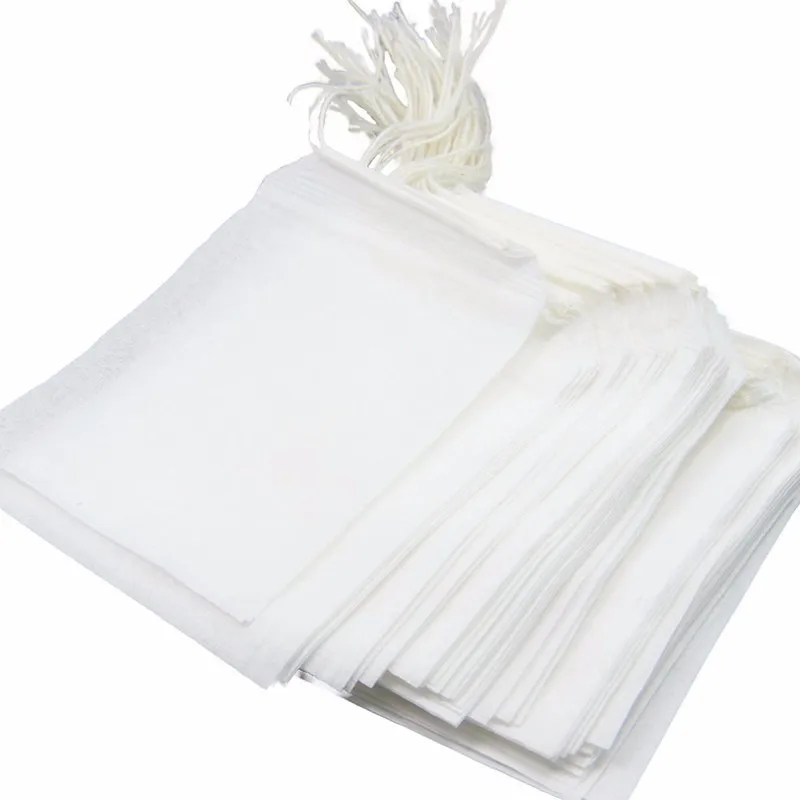 100 шт./лот 5,5x7 см пустые чайные пакетики Infuser с веревкой целебная бумажная этикетка трава фильтр капли wd02