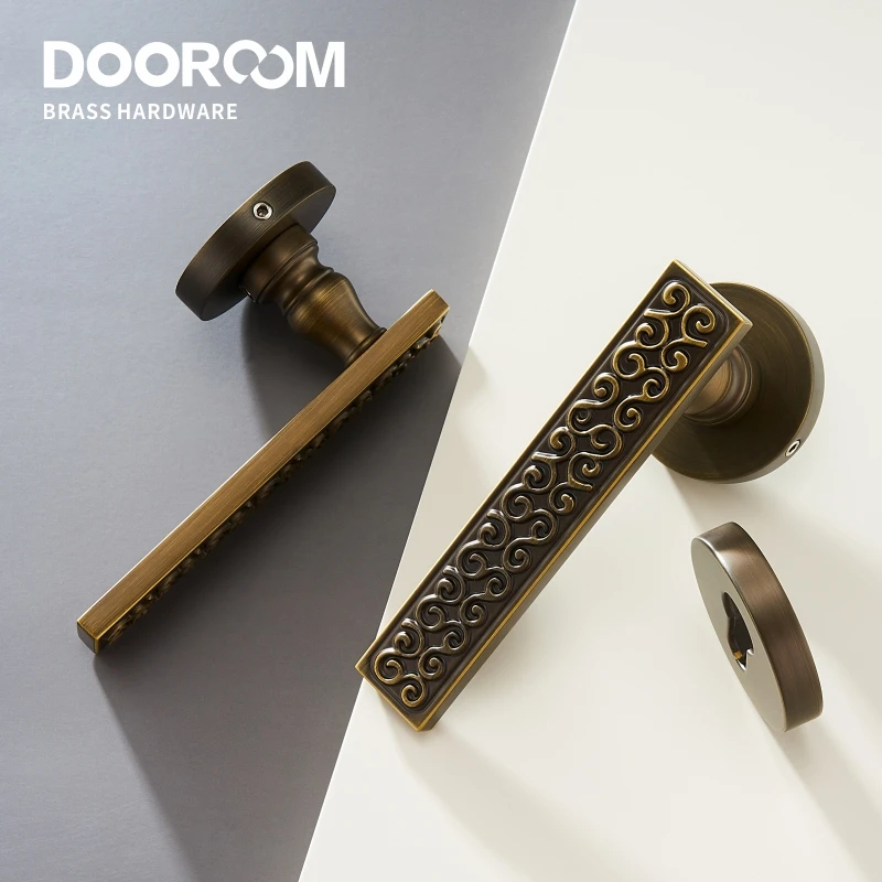 Дверной рычаг из латуни Dooroom бесшумный европейский и американский интерьер